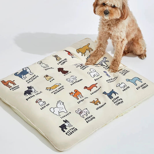 Cocoba Ice silk&Cotton Dual-Sided All-Season Pet Bed