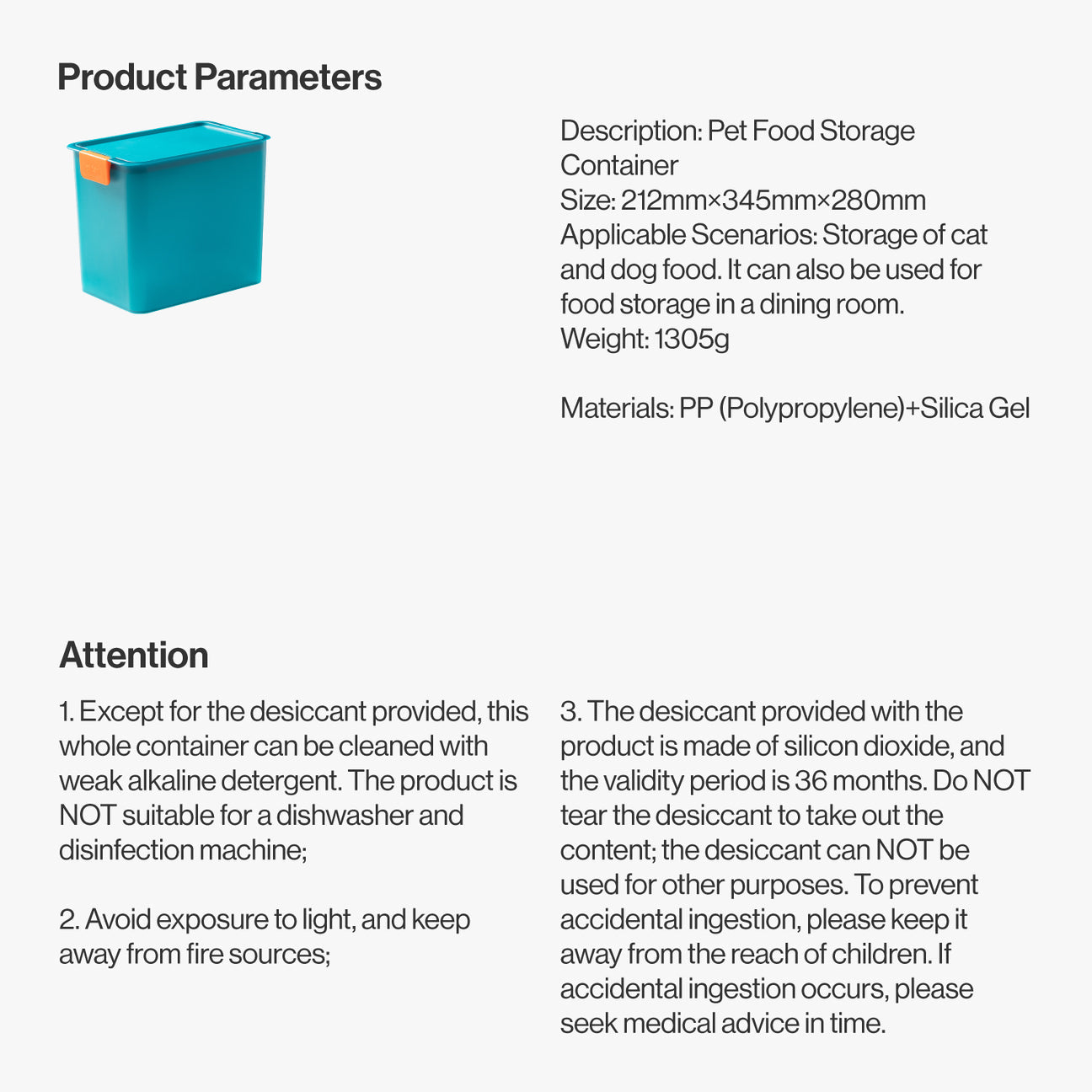 Pidan Pet Food Storage Container