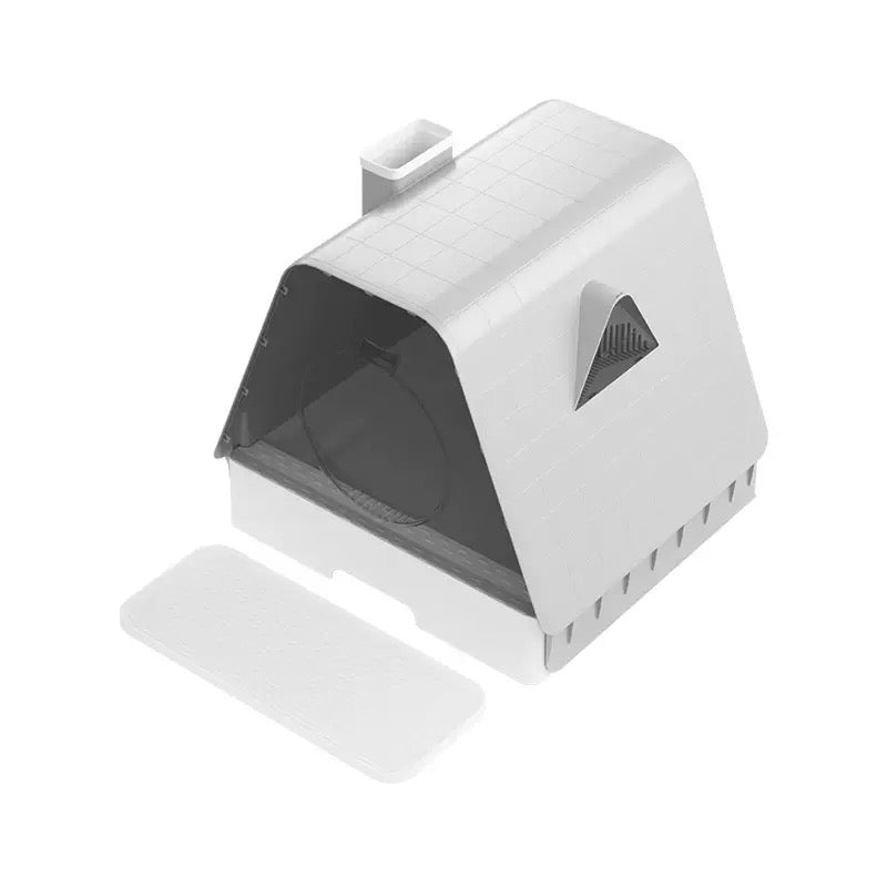 Triangular Enclosed Cat Litter Box – Extra Large, Anti-Odor, Easy Clean