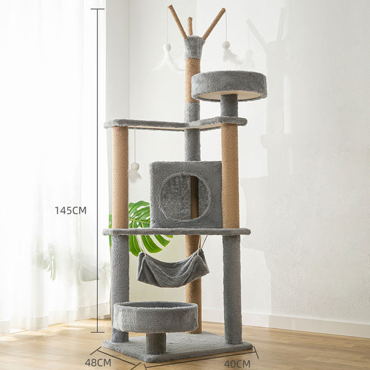 Grey Feather Cat Tree