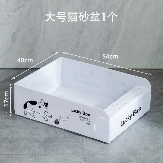 Disposable Travel Use Cat Litter Box