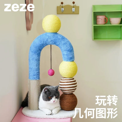 ZEZE Geometric Figure Cat Scratcher