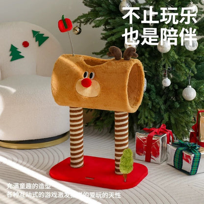 ZEZE Christmas Reindeer Cat Scratcher Cat Tree - LAST ONE!!