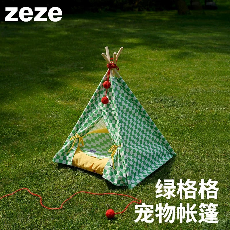 ZEZE Christmas Color Pet Tent