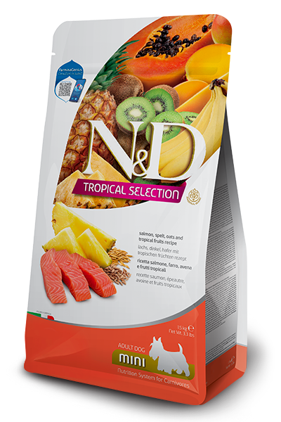 Farmina N&D Tropical Canine Salmon, Spelt, Oats & Tropical Fruits Mini