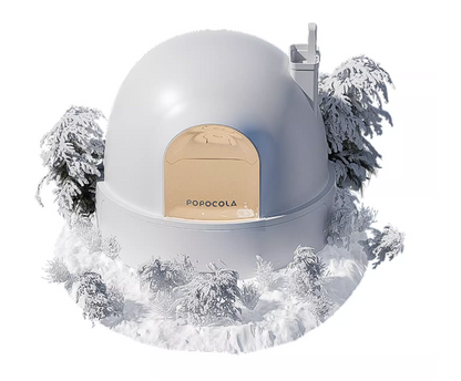 Popocola Snow House Cat Litter Box