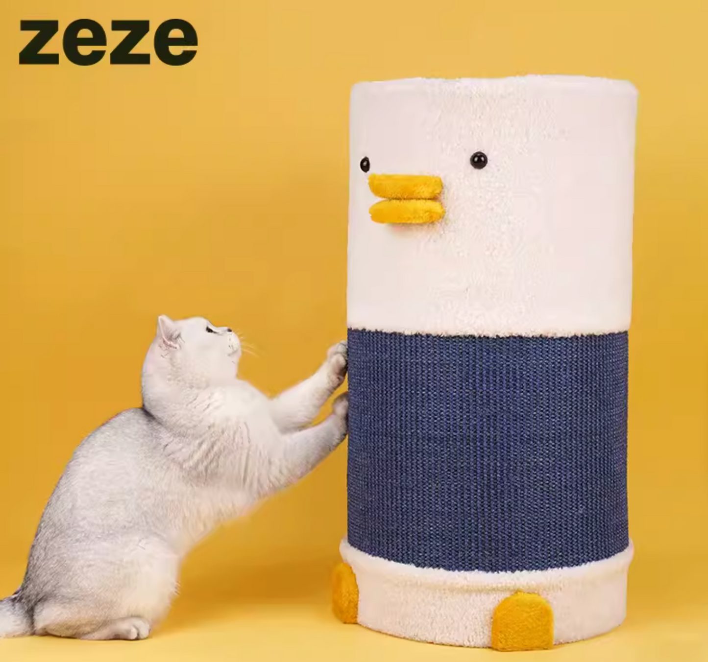 ZEZE Duck Cat Scratcher Tower