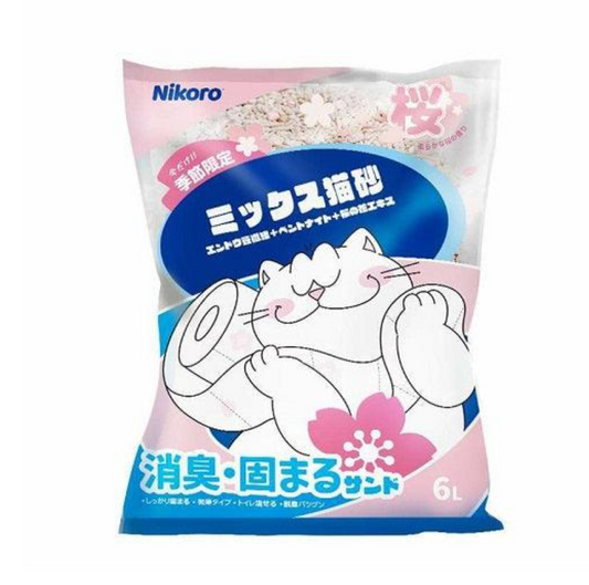 Nikoro Cat Tofu Litter with sakura flower 2.5kg