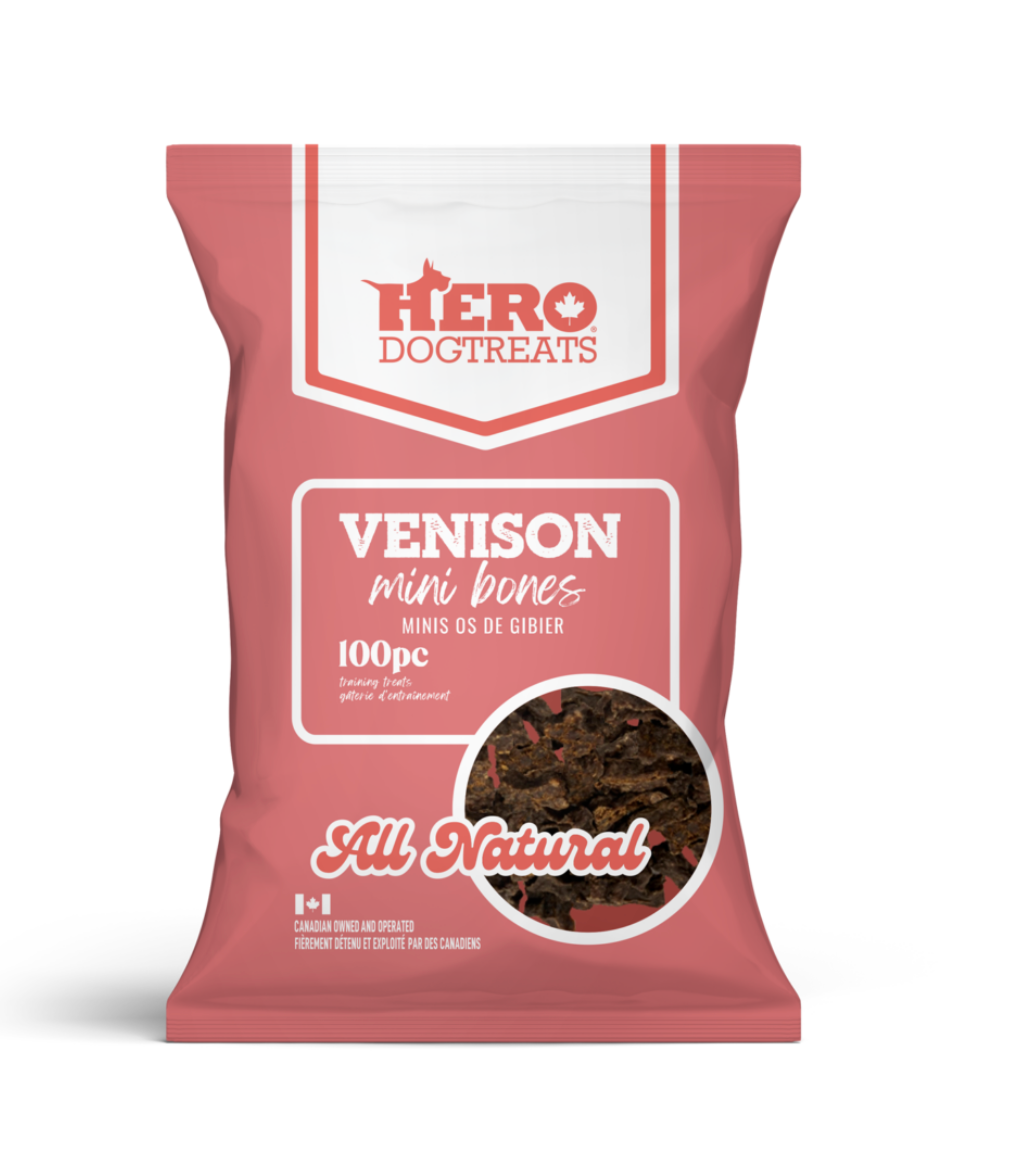 Hero Mini Bones Venison- 100 pc