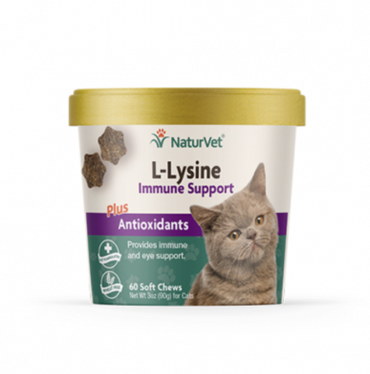 NaturVet® L-Lysine Immune Support For Cats (60 ct)