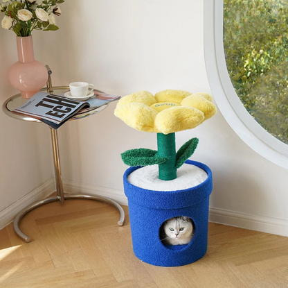 ZEZE Potted Flower Cat Tree