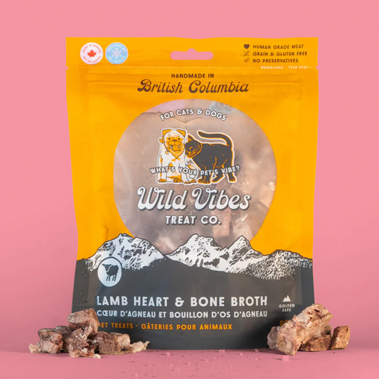 Wild Vibes Lamb Heart & Bone Broth Treats 80g