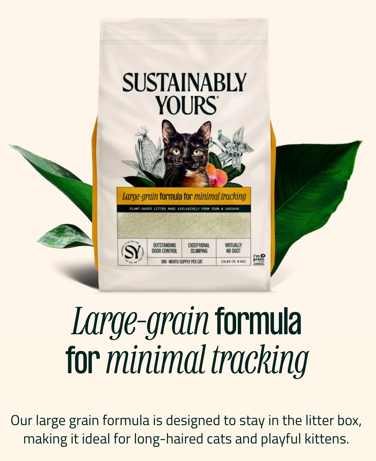Sustainably Yours Cat Litter Large-grain formula