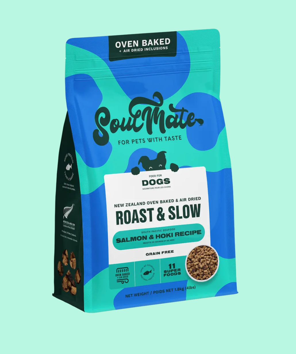 SoulMate New Zealand Oven Baked & Air Dried Dog Roast & Slow South Pacific Seafood - Salmon & Hoki
