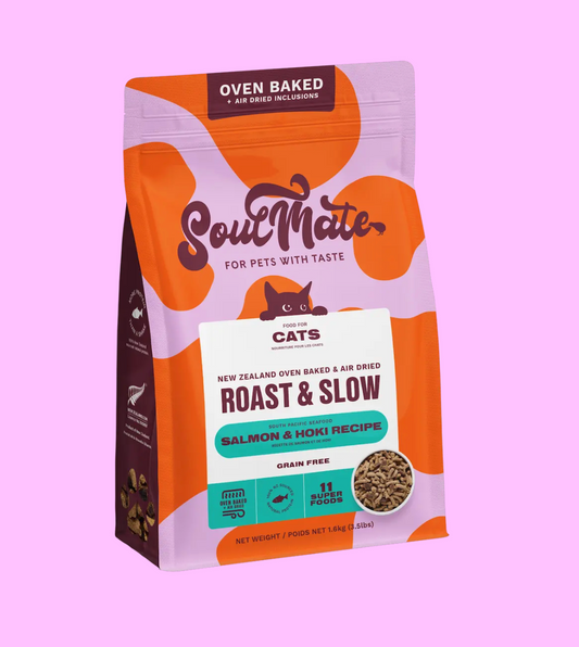 SoulMate New Zealand Oven Baked & Air Dried Cat Roast & Slow South Pacific Seafood - Salmon & Hoki