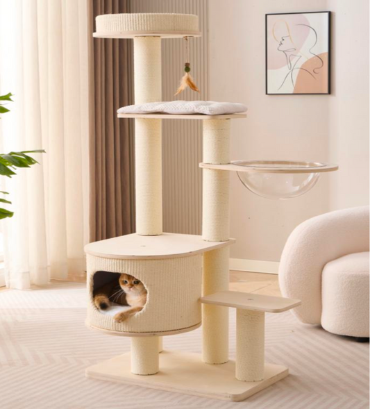 Cloud Haven Multi-Level Cat Tree with Condo & Bubble Perch