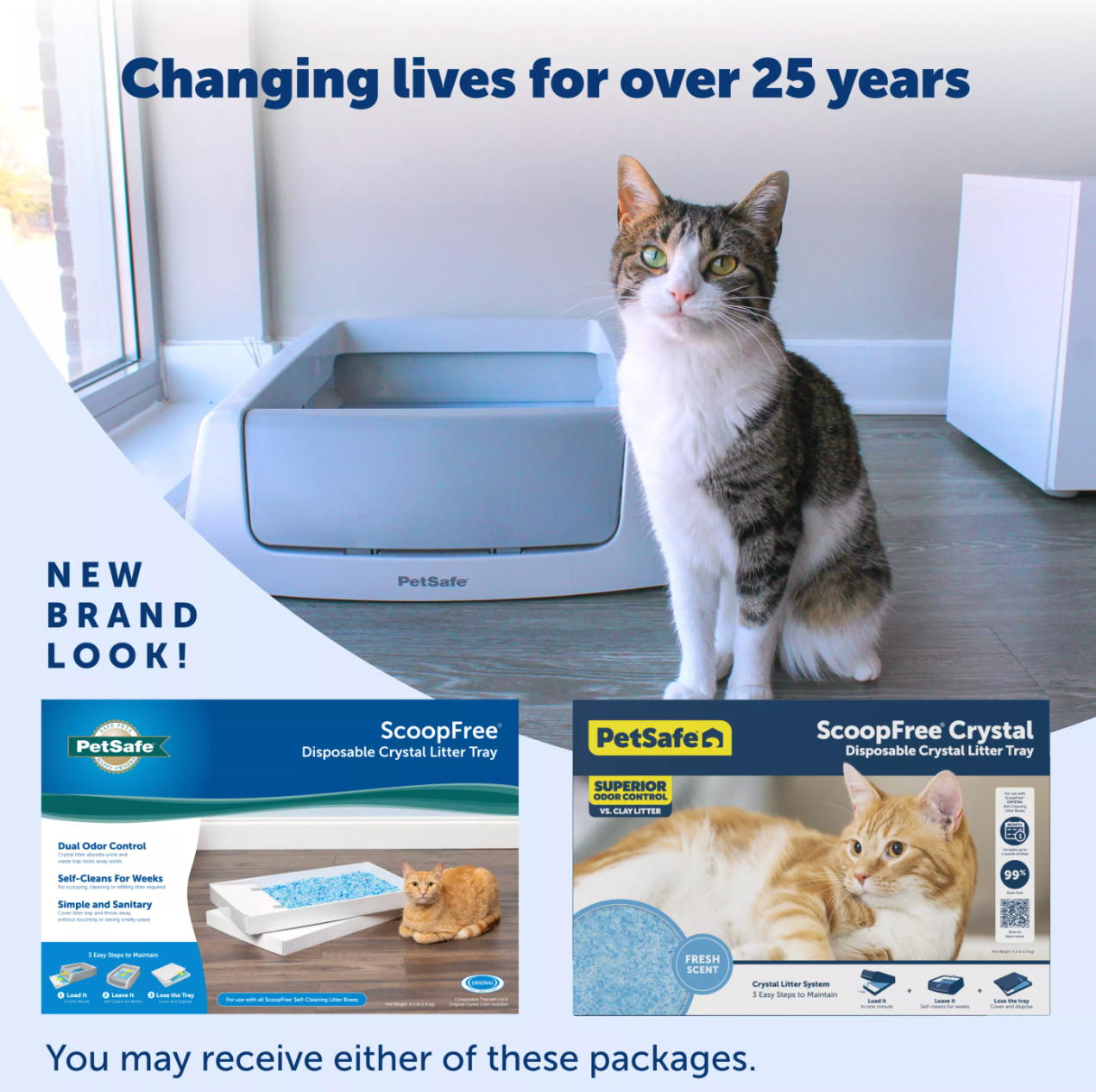 PetSafe® ScoopFree® Crystal Litter Refill Tray - Fresh Scent 1-Pack - Leak Protection/Low Tracking