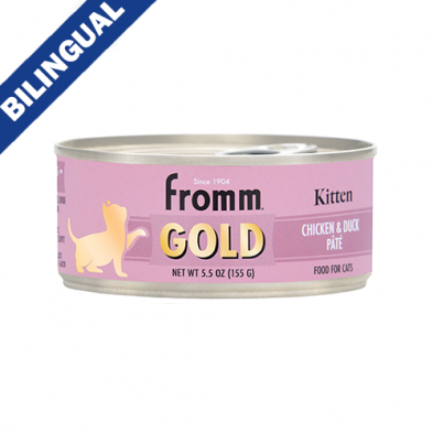 FROMM® GOLD KITTEN CHICKEN & DUCK PÂTÉ FOOD FOR CATS 5.5OZ*3pk