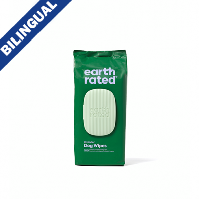 EARTH RATED® CERTIFIED COMPOSTABLE GROOMING WIPES (100 CT)