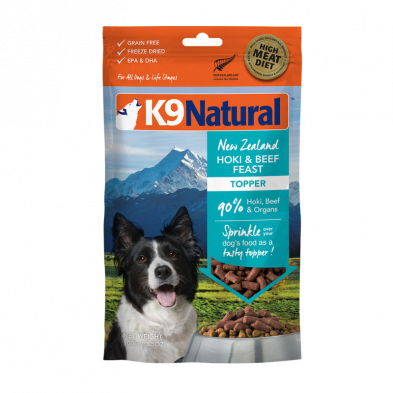 K9 NATURAL™ HOKI & BEEF FEAST FREEZE-DRIED TOPPER FOR DOGS 100 G