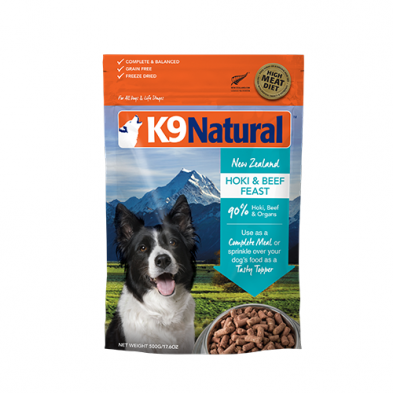 K9 NATURAL™ HOKI & BEEF FEAST FREEZE-DRIED DOG FOOD