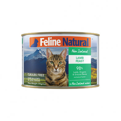 FELINE NATURAL™ NEW ZEALAND LAMB FEAST IN NEW ZEALAND WATER GRAIN FREE WET CAT FOOD 6oz