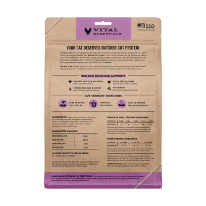 Vital Essentials Freeze-Dried Raw Micro Nibs Cat Food Turkey & Duck 12 oz