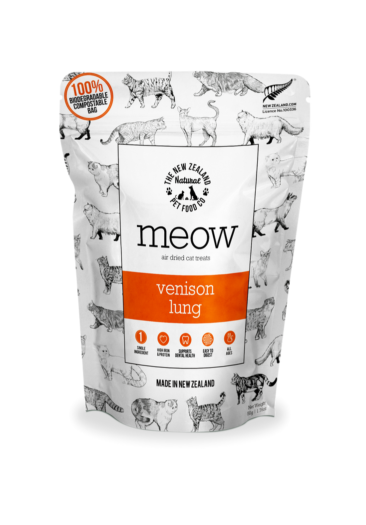 Meow Air Dried Venison Lung Treats