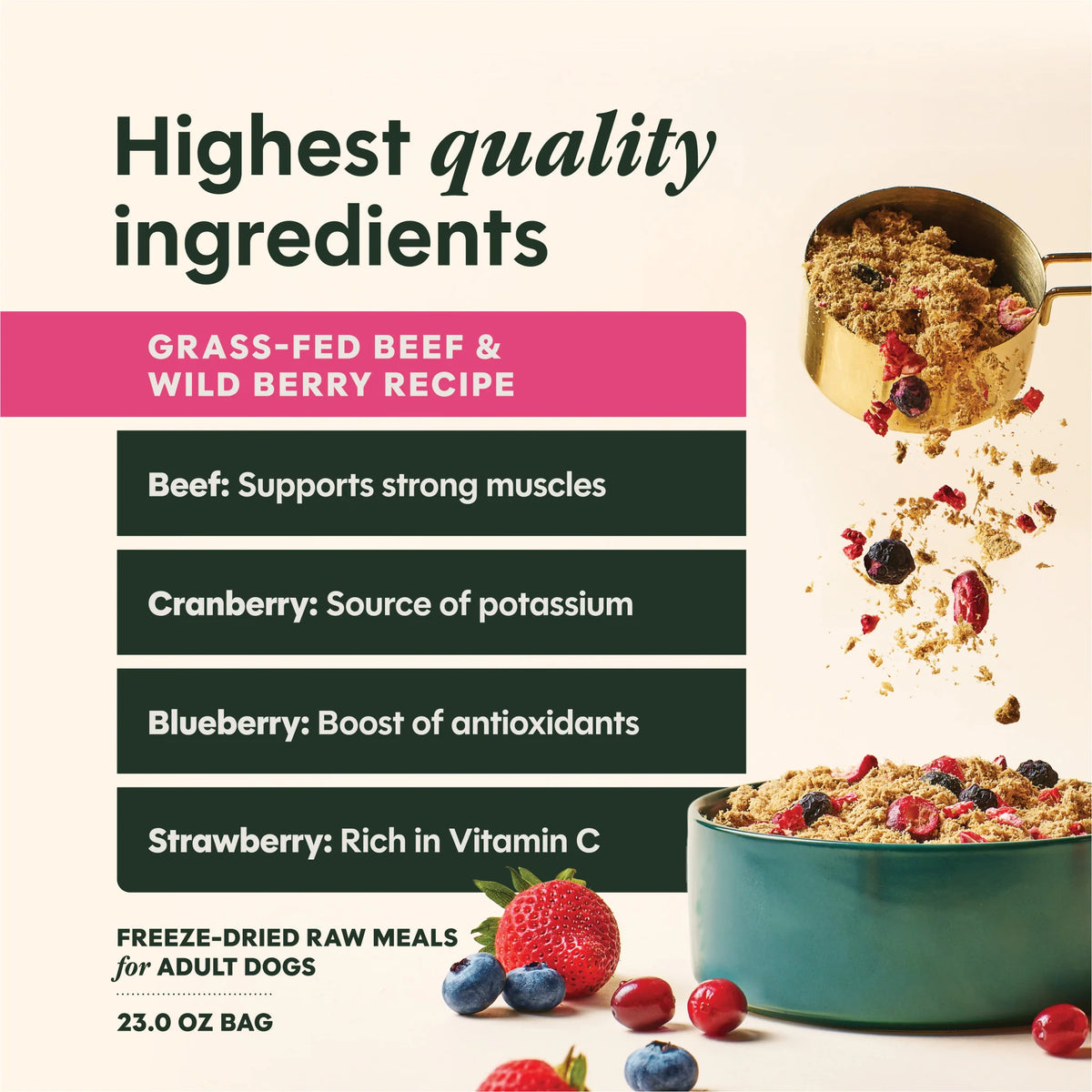 Instinct FreshDried Dog Food Beef & Wild Berries Blend