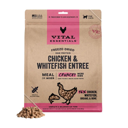 Vital Essentials Freeze-Dried Raw Micro Nibs Cat Food Chicken & Whitefish