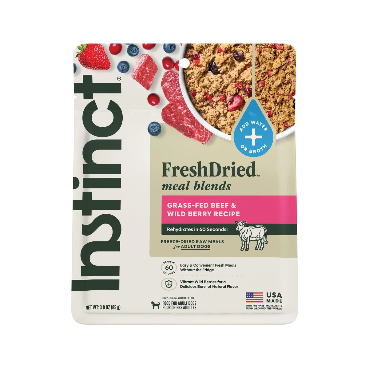 Instinct FreshDried Dog Food Beef & Wild Berries Blend