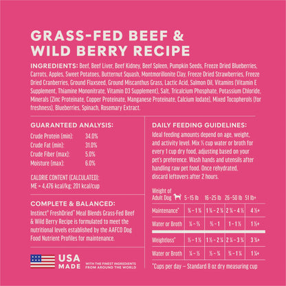 Instinct FreshDried Dog Food Beef & Wild Berries Blend