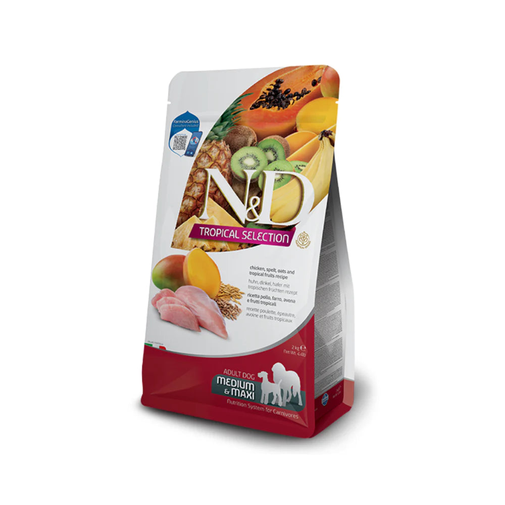 Farmina N&D Tropical Canine Chicken, Spelt, Oats & Tropical Fruits Med/Maxi