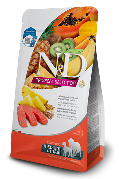 Farmina N&D Tropical Canine Salmon, Spelt, Oats & Tropical Fruits Med/Maxi