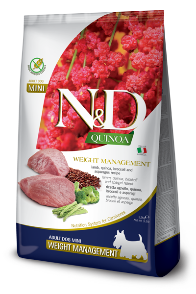 Farmina N&D Quinoa Canine Weight Management Lamb & Quinoa Mini-5.5lbs